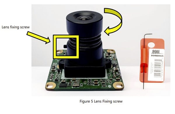 How to fix the lens in place in the lens mount?