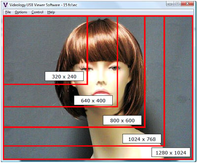 Resolution options setting_Videology Photo ID cameras